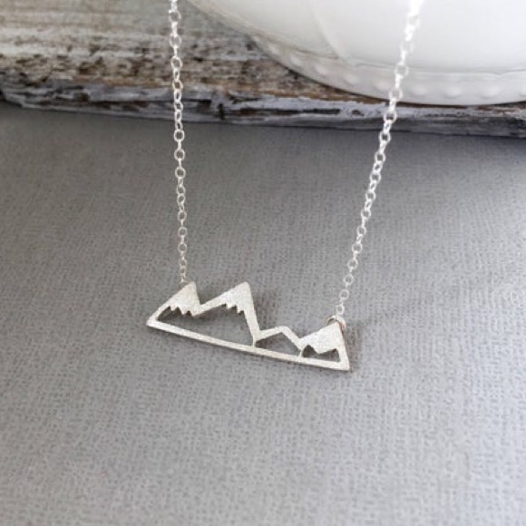 handmade Jewelry - sterling silver mountain range necklace